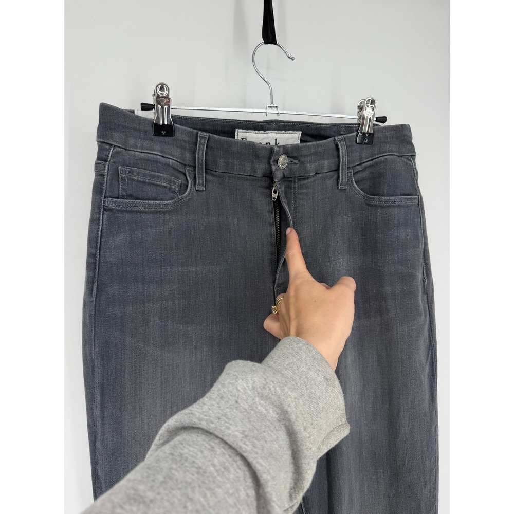 Frank & Eileen Sligo High Rise Skinny Jeans Charcoal Grey Raw Hem Size 30 USA - Picture 8 of 13